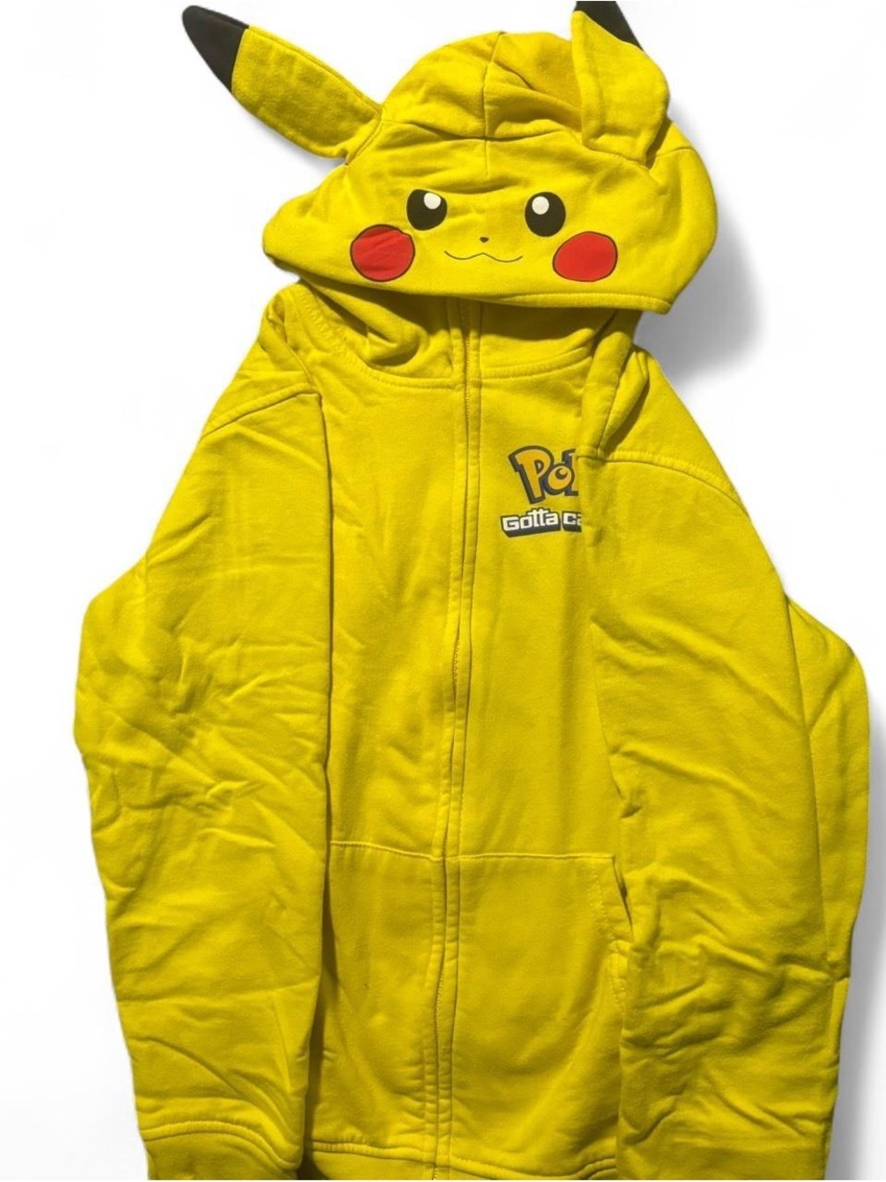 Pokemon Yellow Pikachu Hooded Zip-Up Sweatshirt